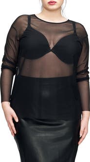 Universal Standard Thames Fog Sheer Mesh Top