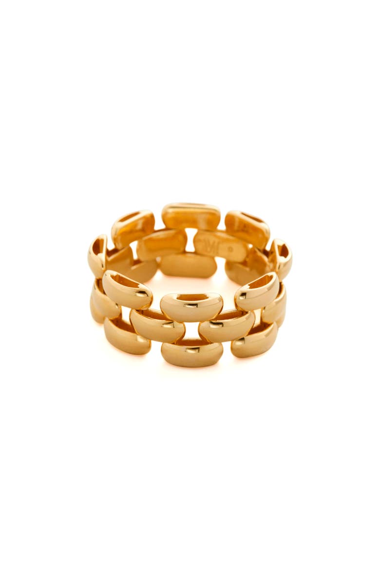 Heirloom Woven Chain Ring, Main, color, 18CT GOLD ON STERLING SILVER