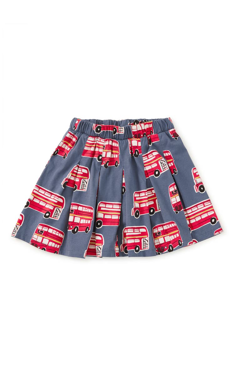 Pleated Jersey Skirt, Main, color, Double Decker Bus