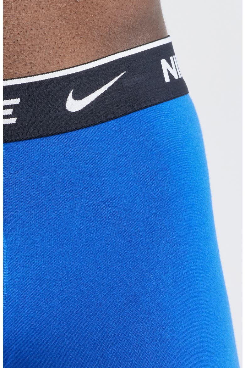 Dri-FIT Essential Assorted 3-Pack Stretch Cotton Trunks, Alternate, color, BLUE/ BLACK ASSORTED