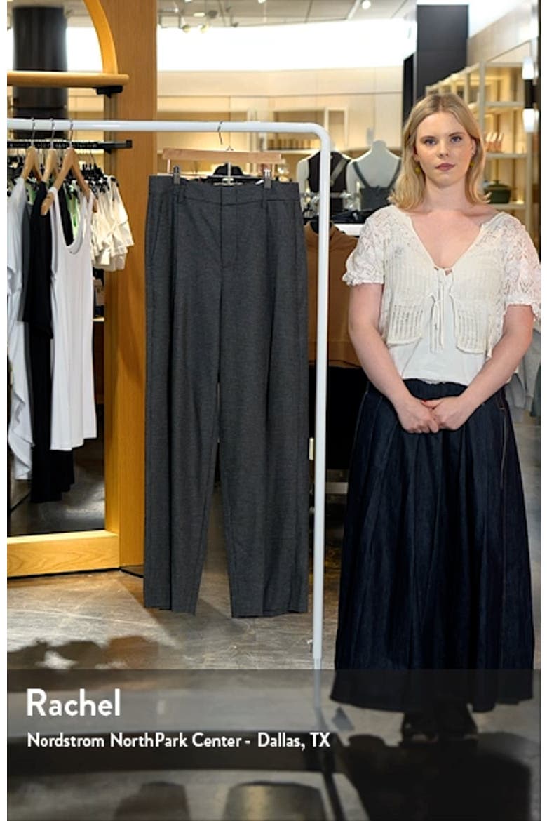 Microcheck High Waist Wide Leg Pants video