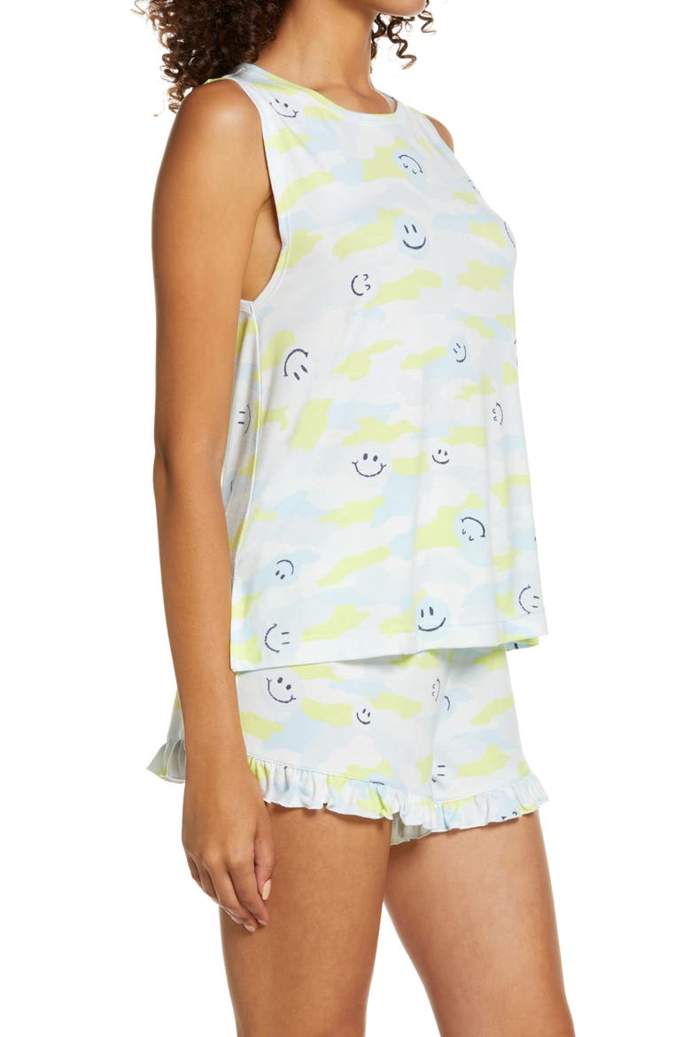 Nori Shorts Pajamas, Alternate, color, BLUE DREAM HAPPY CAMO