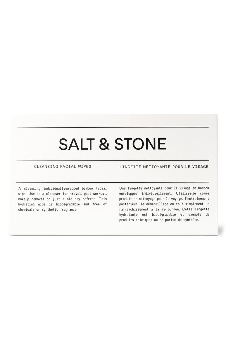 SALT & STONE 20-Count Cleansing Facial Wipes, Alternate, color, 