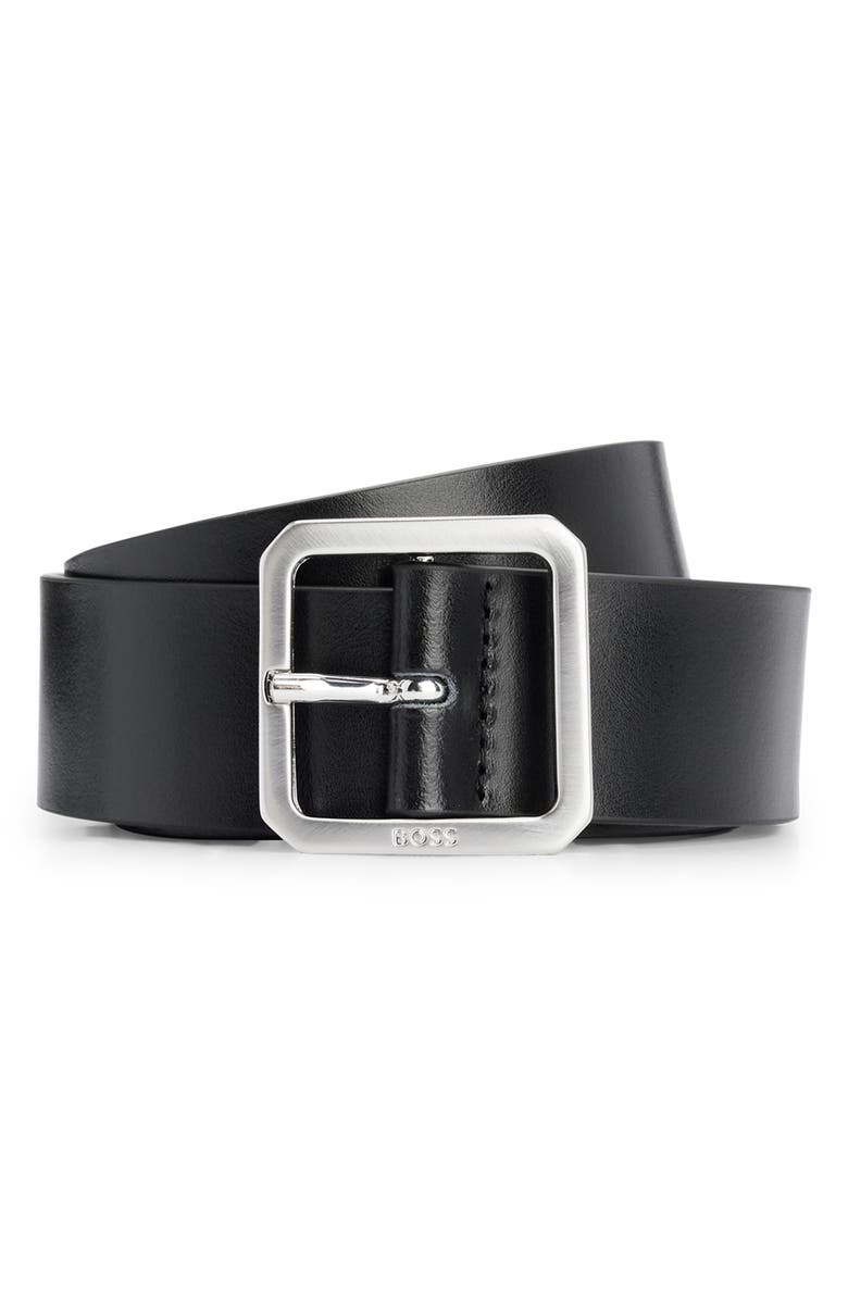 BOSS Carym Leather Belt, Main, color, 