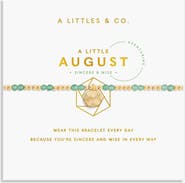 A Littles & Co Birthstone A Little Bracelet in Gold-Tone Plating