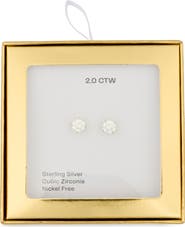 NORDSTROM RACK Cubic Zirconia Round Stud Earrings