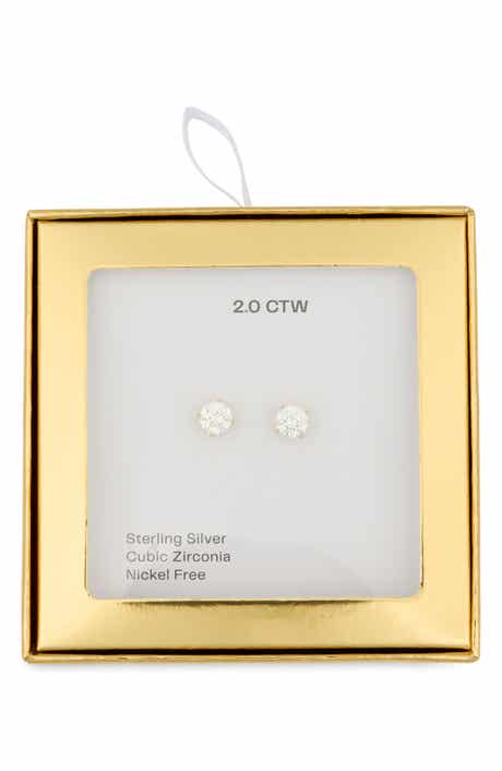 NORDSTROM RACK Cubic Zirconia Round Stud Earrings