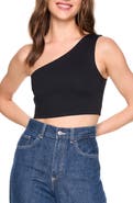 Susana Monaco One-Shoulder Crop Top
