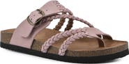 White Mountain Footwear Hayleigh Braided Leather Footbed Sandal
