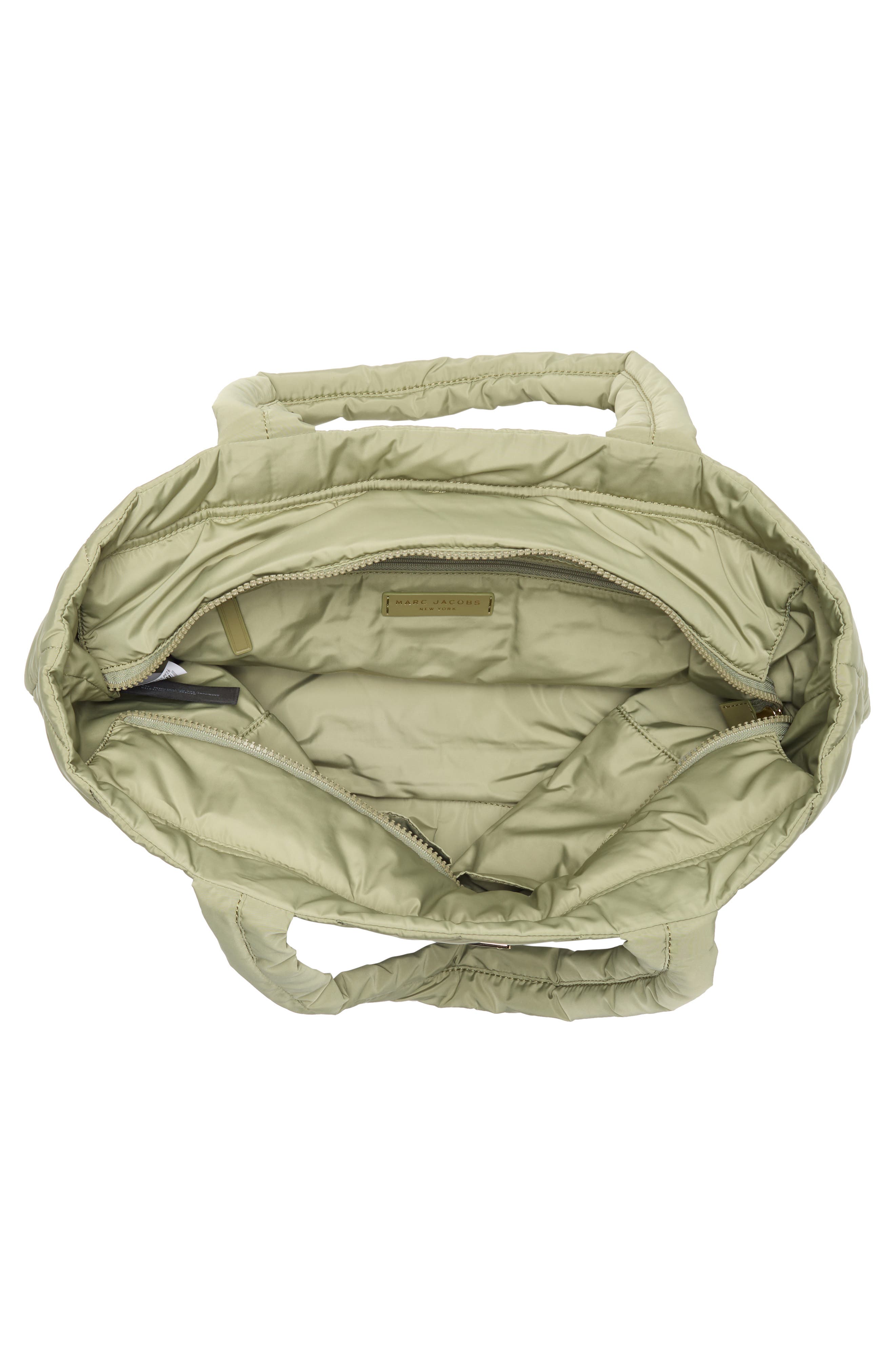 Medium Quilted Nylon Tote, Alternate, color, REED