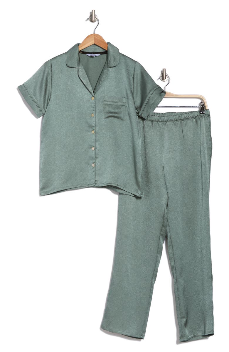 Nicole Miller Hammered Satin Pajamas, Alternate, color,