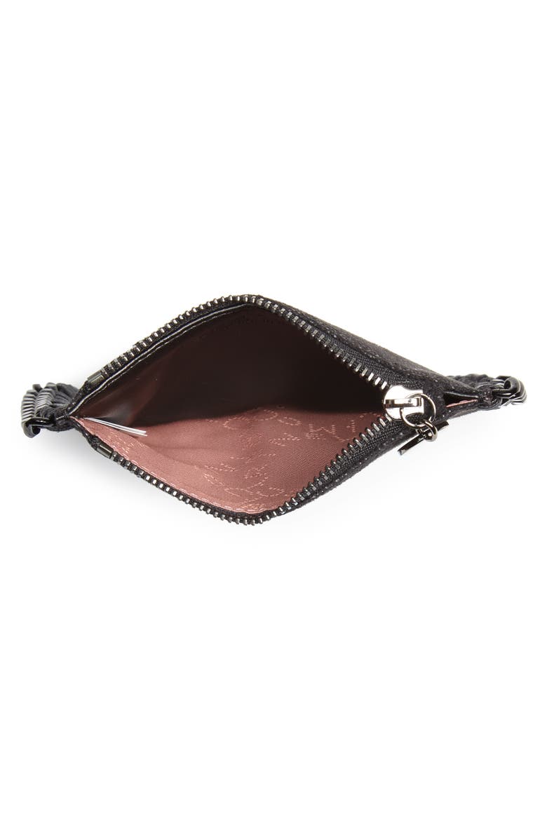 Falabella Shaggy Deer Card Case, Alternate, color, BLACK