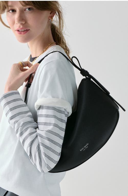 Kate Spade New York Loop Pebble Leather Shoulder Bag In Black