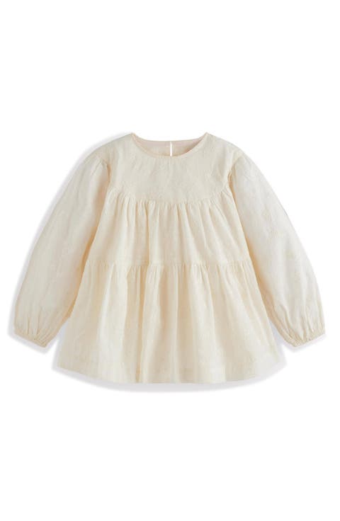 Kids' Tiered Embroidered Cotton Top