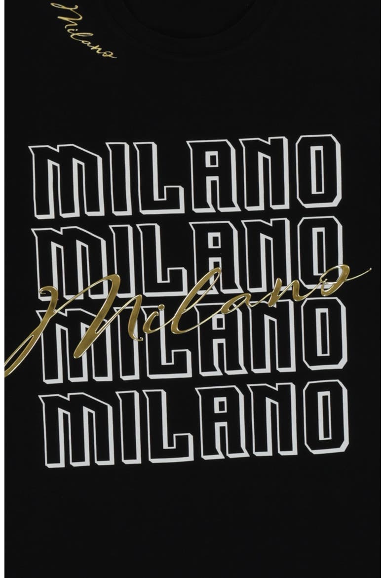 Milano Front Slim fit Tee, Alternate, color, Black