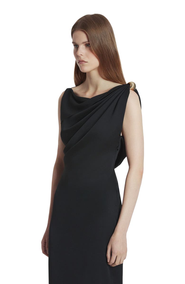 Lanvin ARPÈGE RING DRAPED SILK DRESS, Alternate, color, 