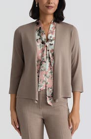 KASPER Crop A-Line Cardigan