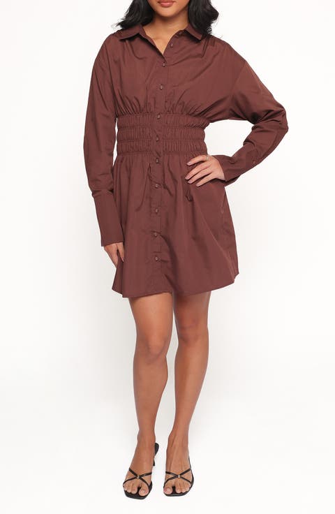 Wallace Long Sleeve Mini Shirtdress
