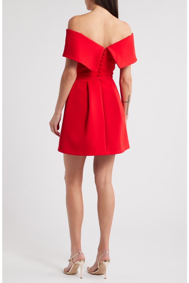 Harper Off-the-Shoulder Dress, Alternate, color, RED