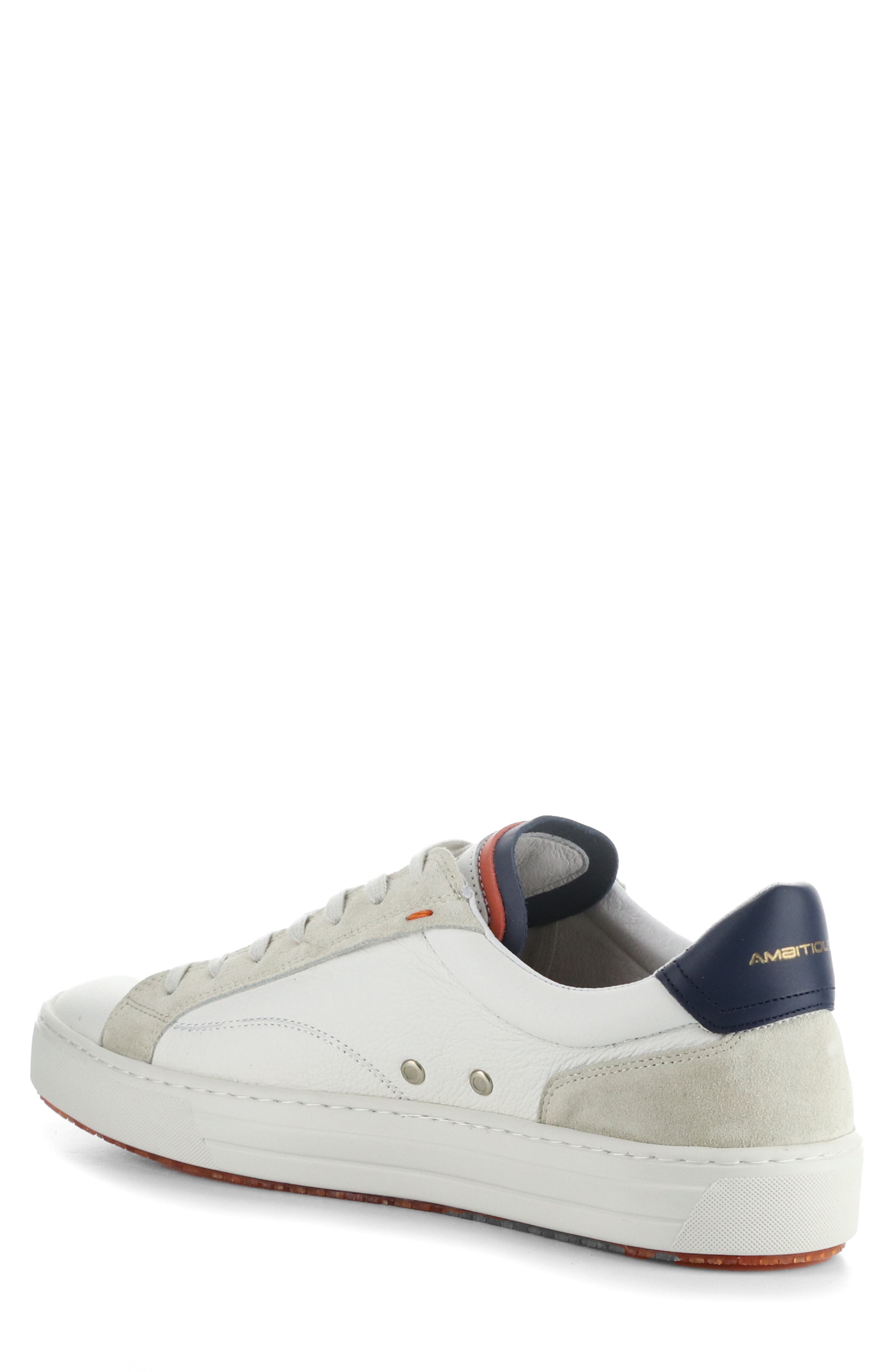 Ambitious 11218 Low Top Sneaker, Alternate, color, White/ Navy Leeather