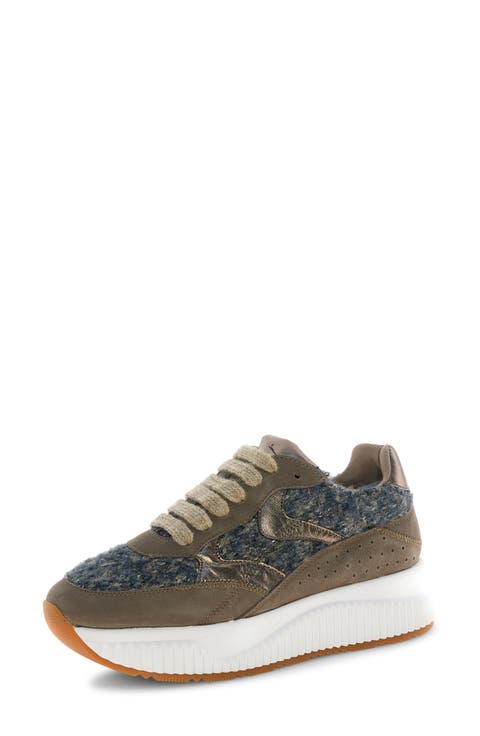 Lana Genuine Shearling Platform Sneaker (Women)