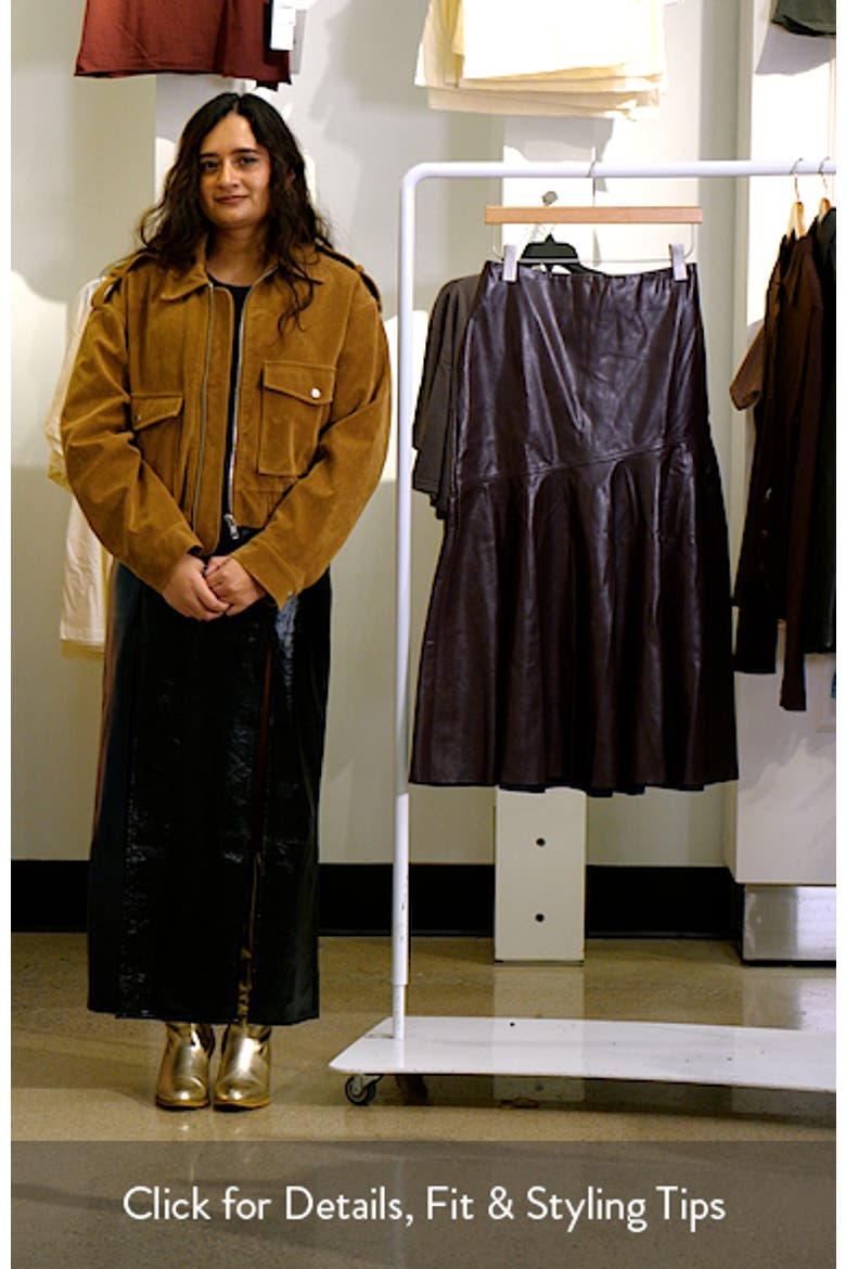 Kayleigh Pleated Faux Leather Midi Skirt video