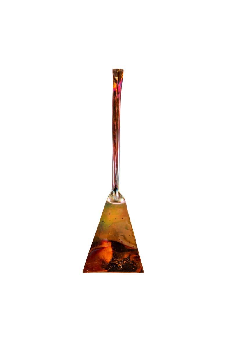 Modern Copper Cake Server in Drawstring Bag, Burnt Finish, Alternate, color, Multicolor