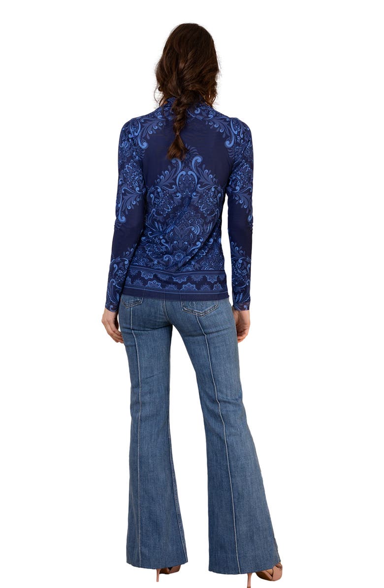 Hale Bob Aubrielle Stretch Top, Alternate, color, Navy