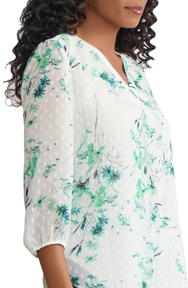 Jones New York Clip Dot Chiffon Top, Alternate, color, 