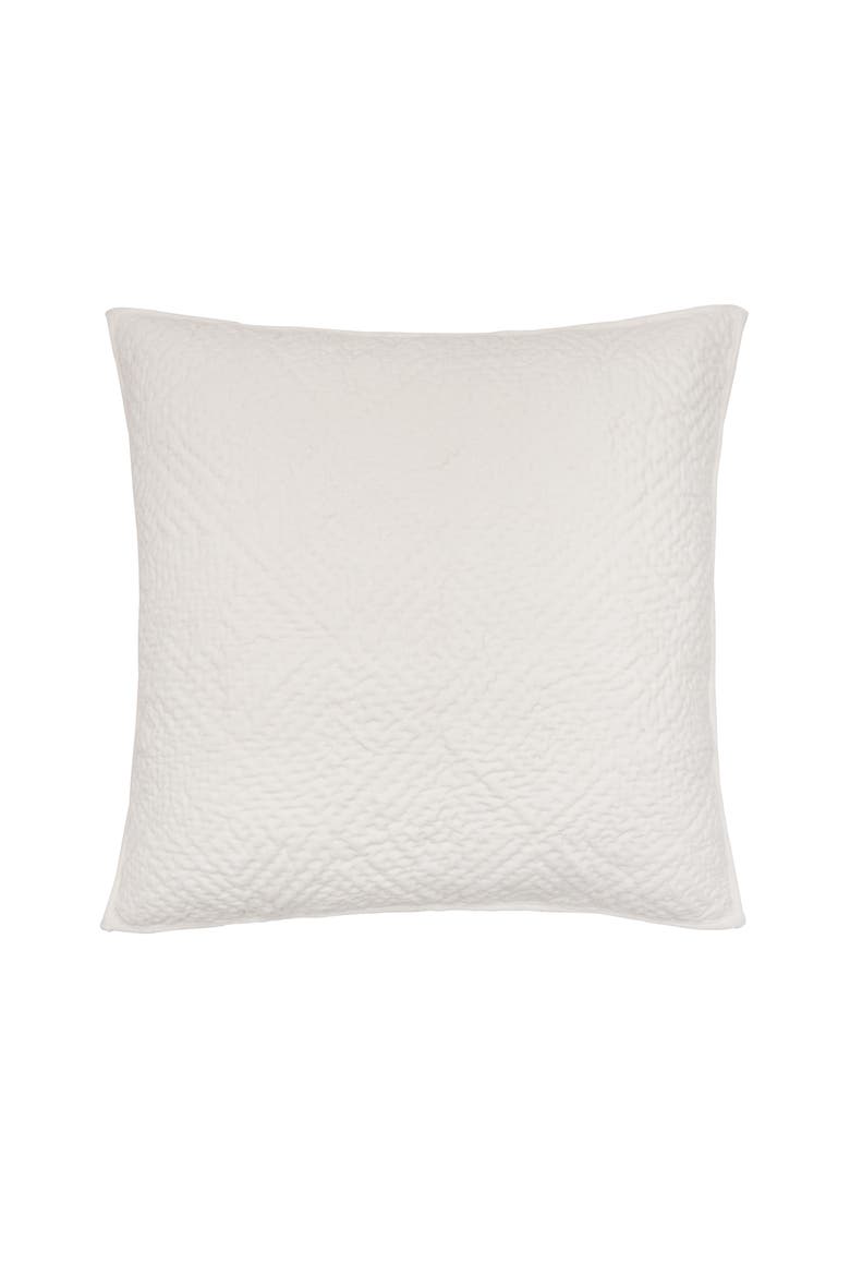 Vela Ivory Cotton Euro Pillow Sham, Main, color, Off-White