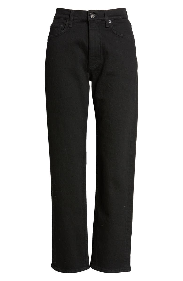 rag & bone Harlow High Waist Straight Leg Jeans, Alternate, color, Black