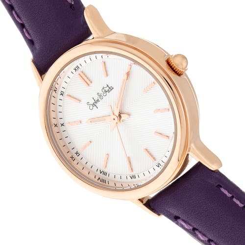 Sophie And Freda Berlin Quartz Silver Dial Ladies Watch Sf4805 In Purple