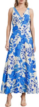 CIEBON Marek Sleeveless Floral Maxi Sundress