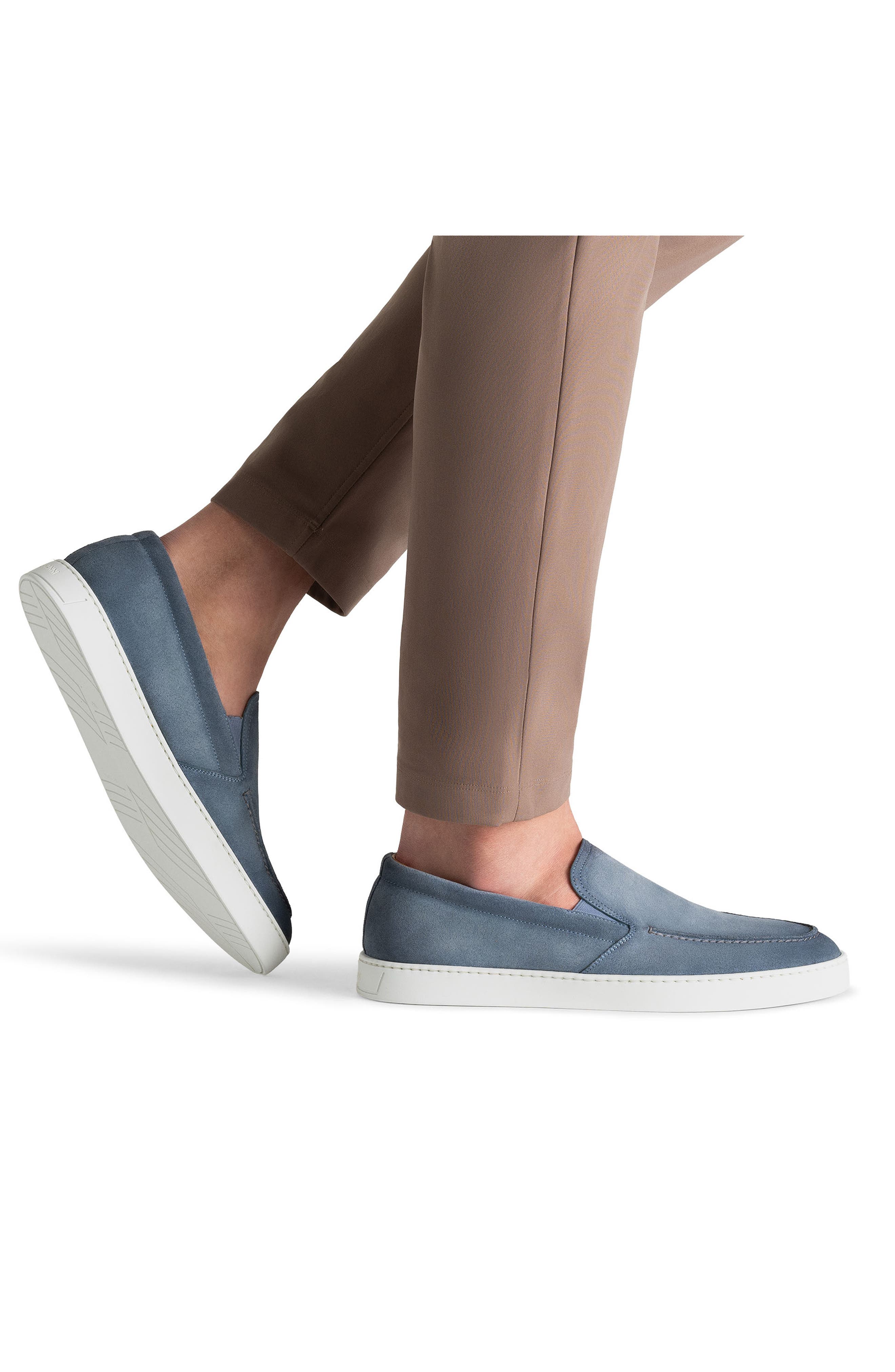 Magnanni Cirro Loafer, Alternate, color, Sky Blue Suede