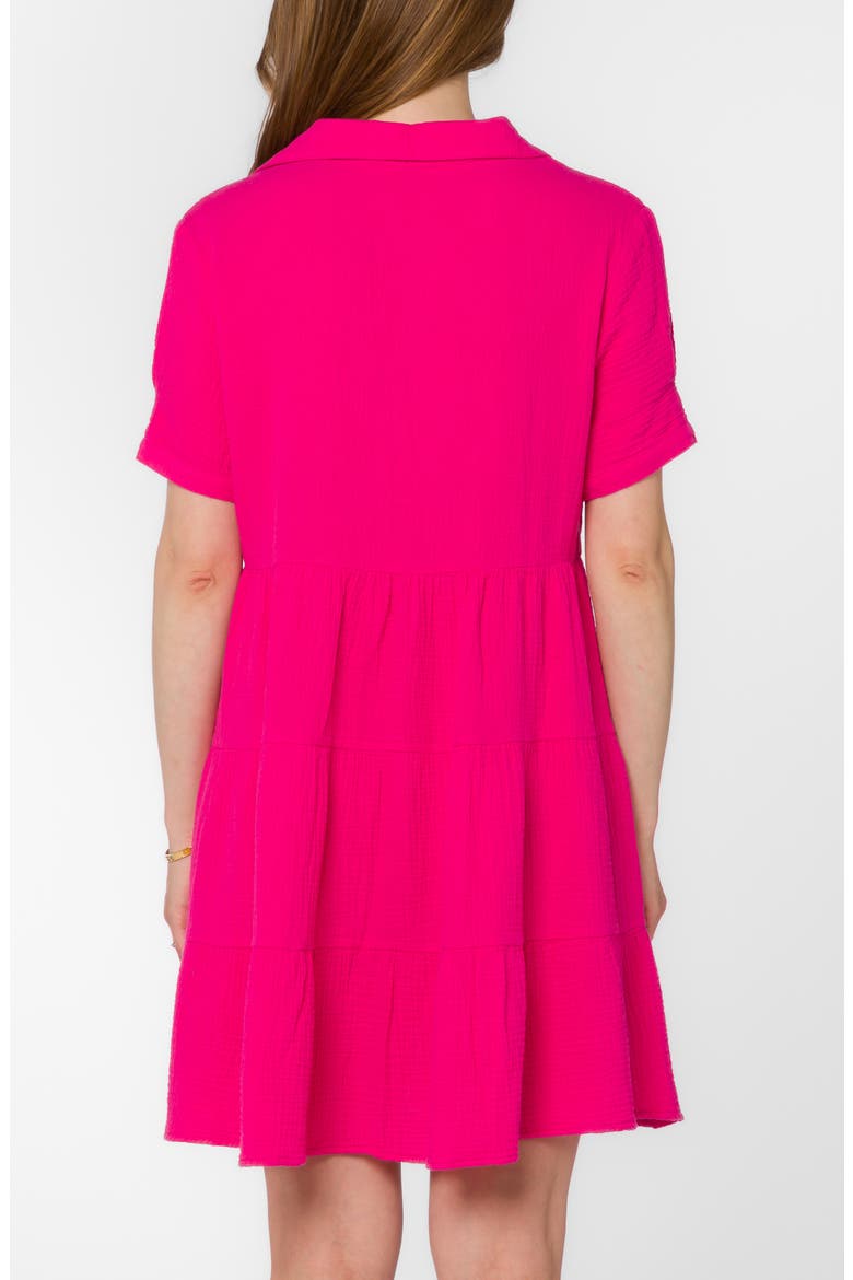 Cotton Gauze Babydoll Dress, Alternate, color, FUCHSIA FLAMBE