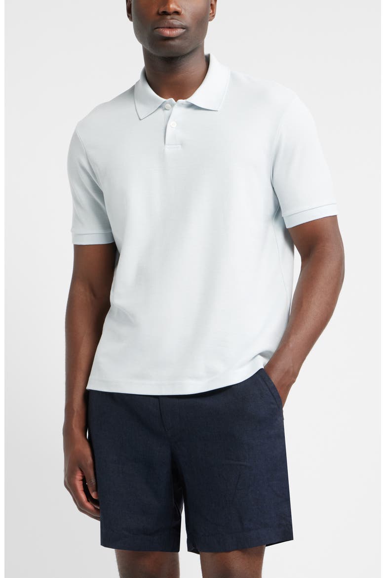 Pima Cotton Piqué Polo, Main, color, BLUE BREEZE