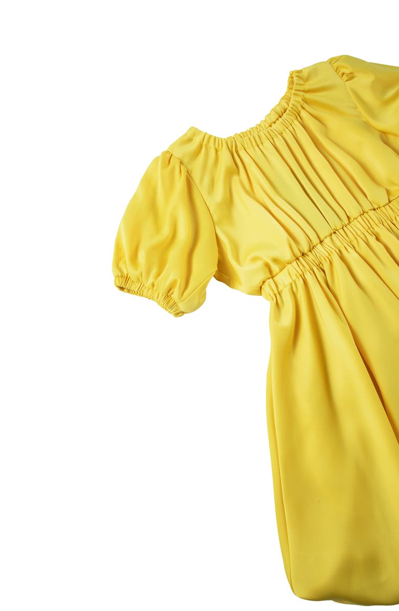 Habitual Kids Kids' Puff Sleeve Crushed Satin Dress, Alternate, color, 