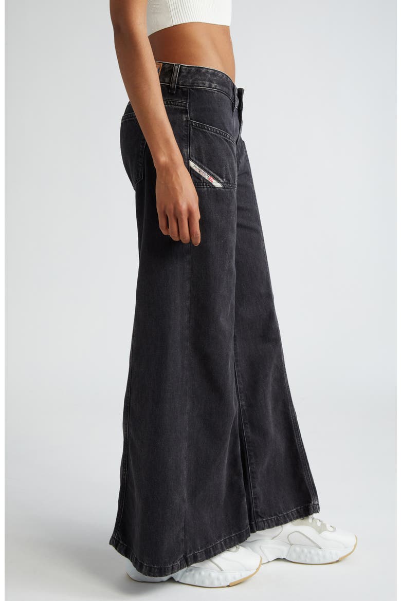 Akii Wide Leg Jeans, Alternate, color, BLACK/DENIM