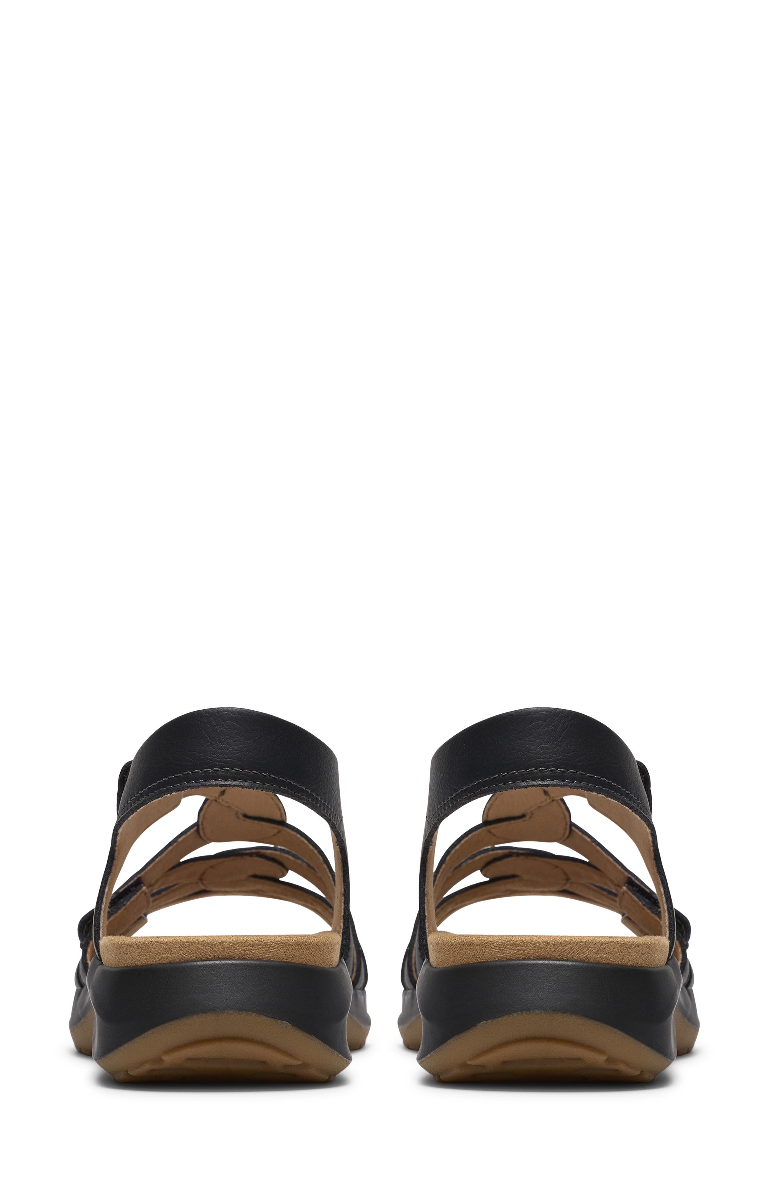 Clarks<sup>®</sup> Maelynn Paige Sandal, Alternate, color, Black Leather