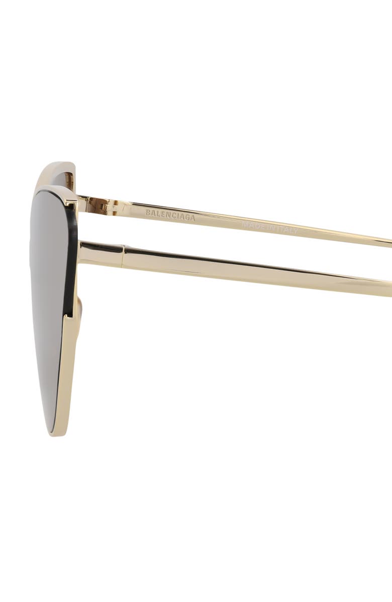 Balenciaga 99mm Cat Eye Sunglasses, Alternate, color, Gold Gold Brown