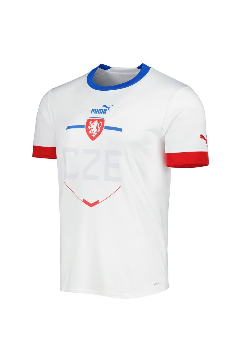 Men's Puma White Czech Republic National Team 2022/23 Away Replica Jersey, Alternate, color, White