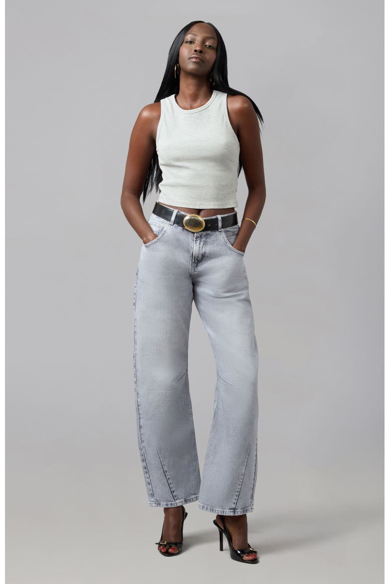 Lennox High Rise Barrel Jeans, Alternate, color, MONOCHROME