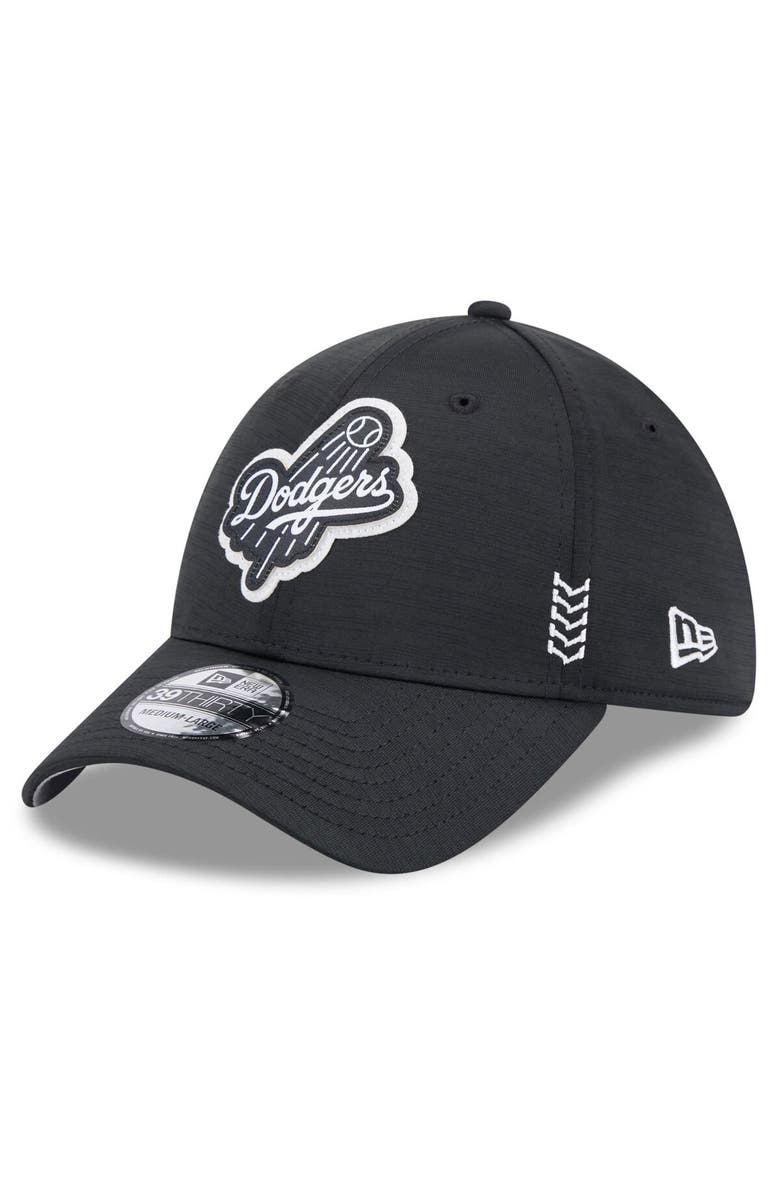 New Era Men's New Era  Black Los Angeles Dodgers 2024 Clubhouse 39THIRTY Flex Fit Hat, Alternate, color, 