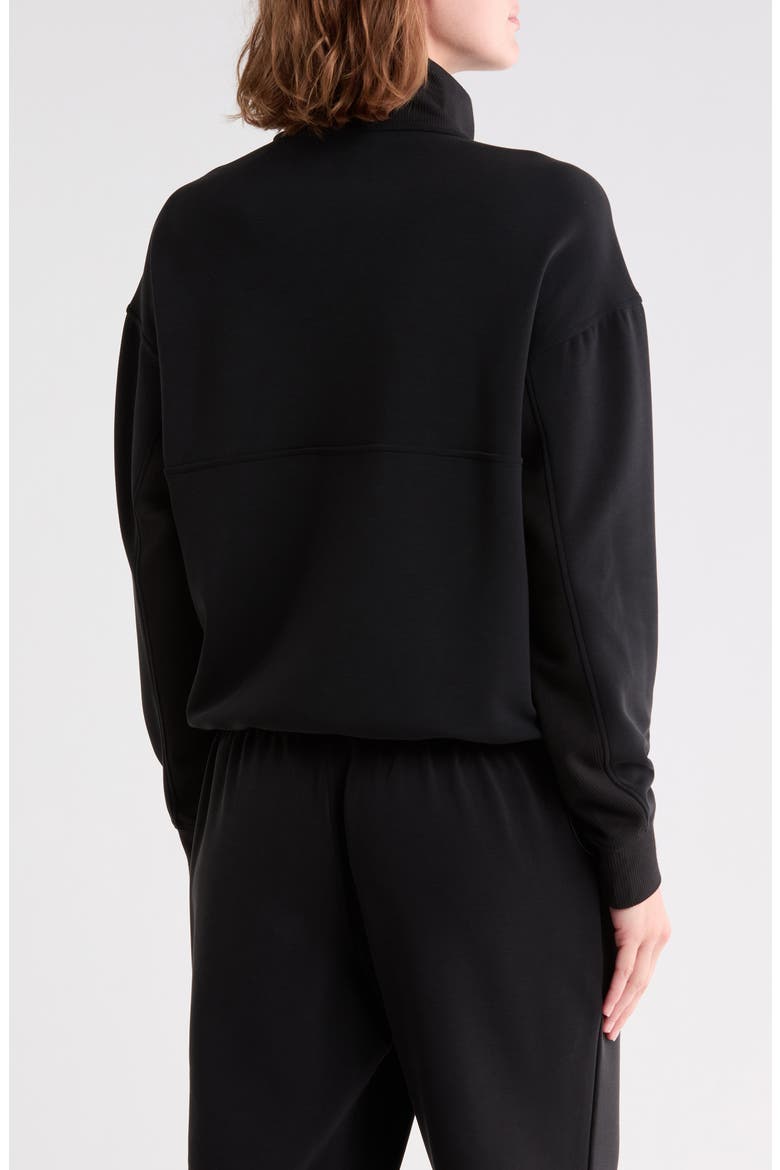 Sandwash Quarter Zip Pullover, Alternate, color, BLACK