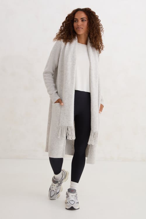 Kada The Wool Scarf Cardigan In White