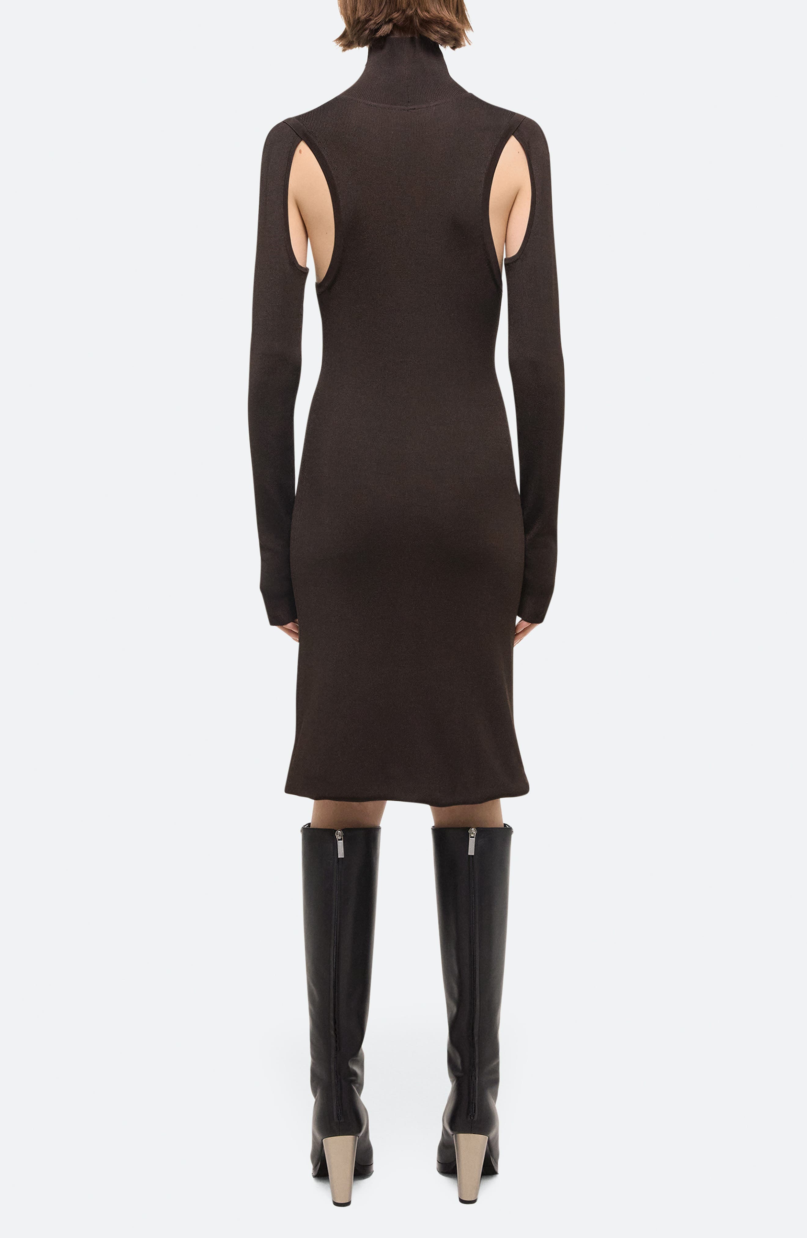 Mock Neck Long Sleeve Cutout Dress - image 4
