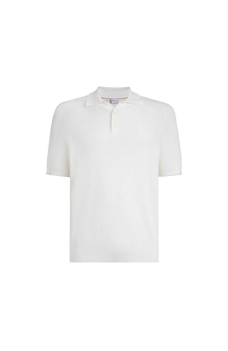Brunello Cucinelli Rib knit polo, Main, color, Panama