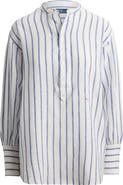 Polo Ralph Lauren Stripe Long Sleeve Linen Shirt