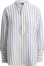 Polo Ralph Lauren Stripe Long Sleeve Linen Shirt