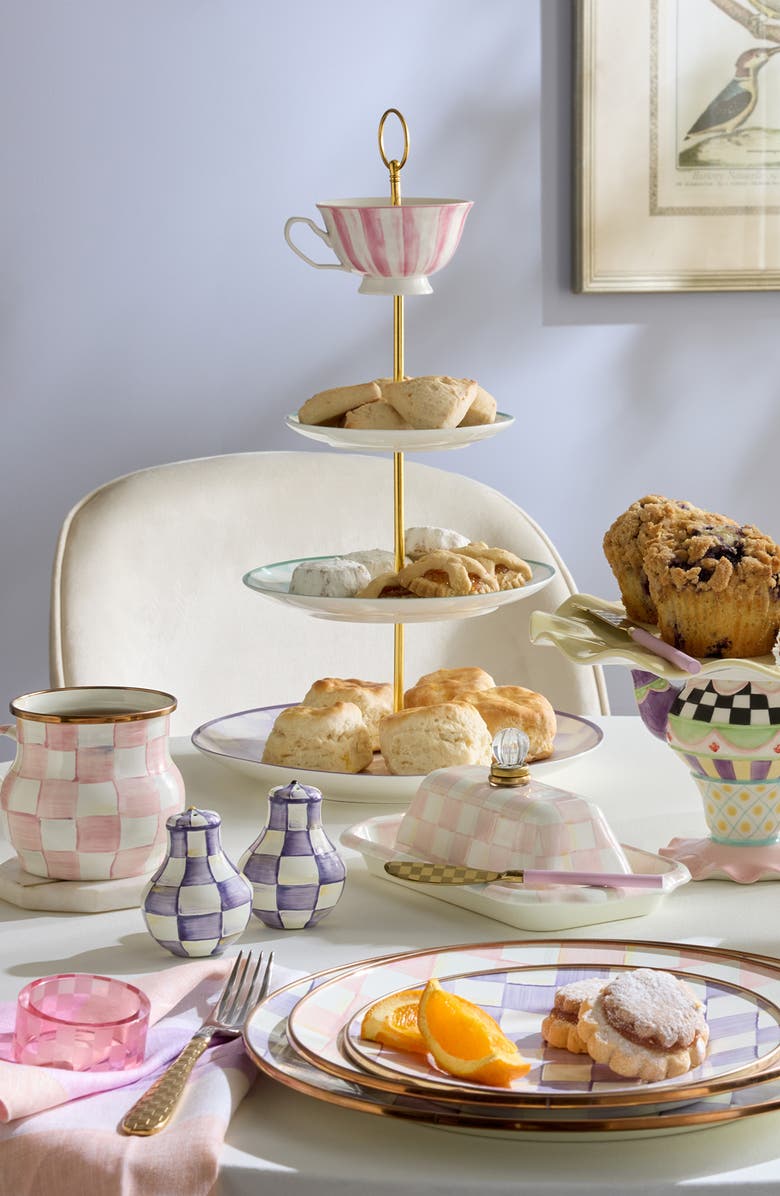 MACKENZIE CHILDS Wonderland Three Tier Sweet Stand, Alternate, color, Multi